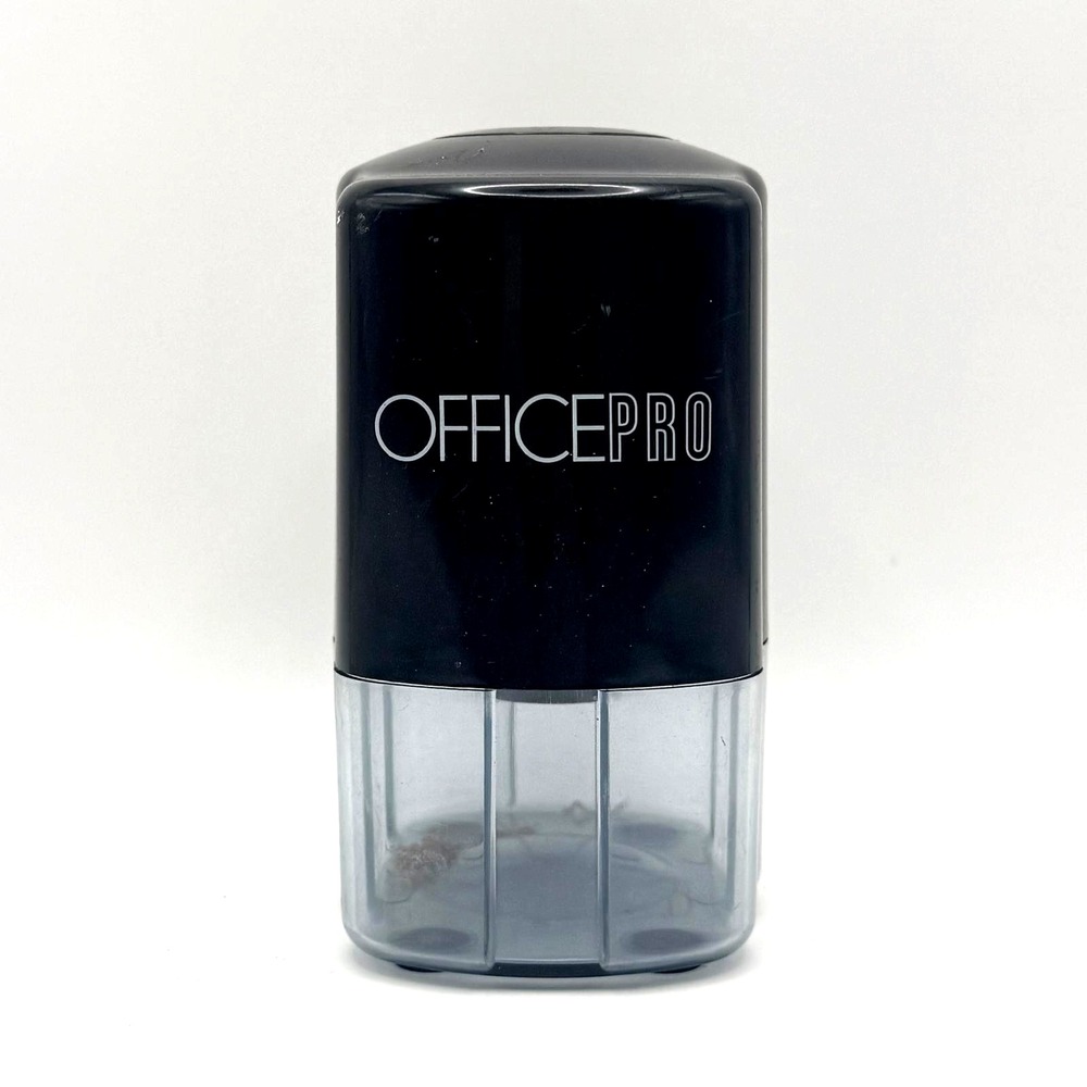 OfficePro Single-Hole Desktop Pencil Sharpener Black Manual
